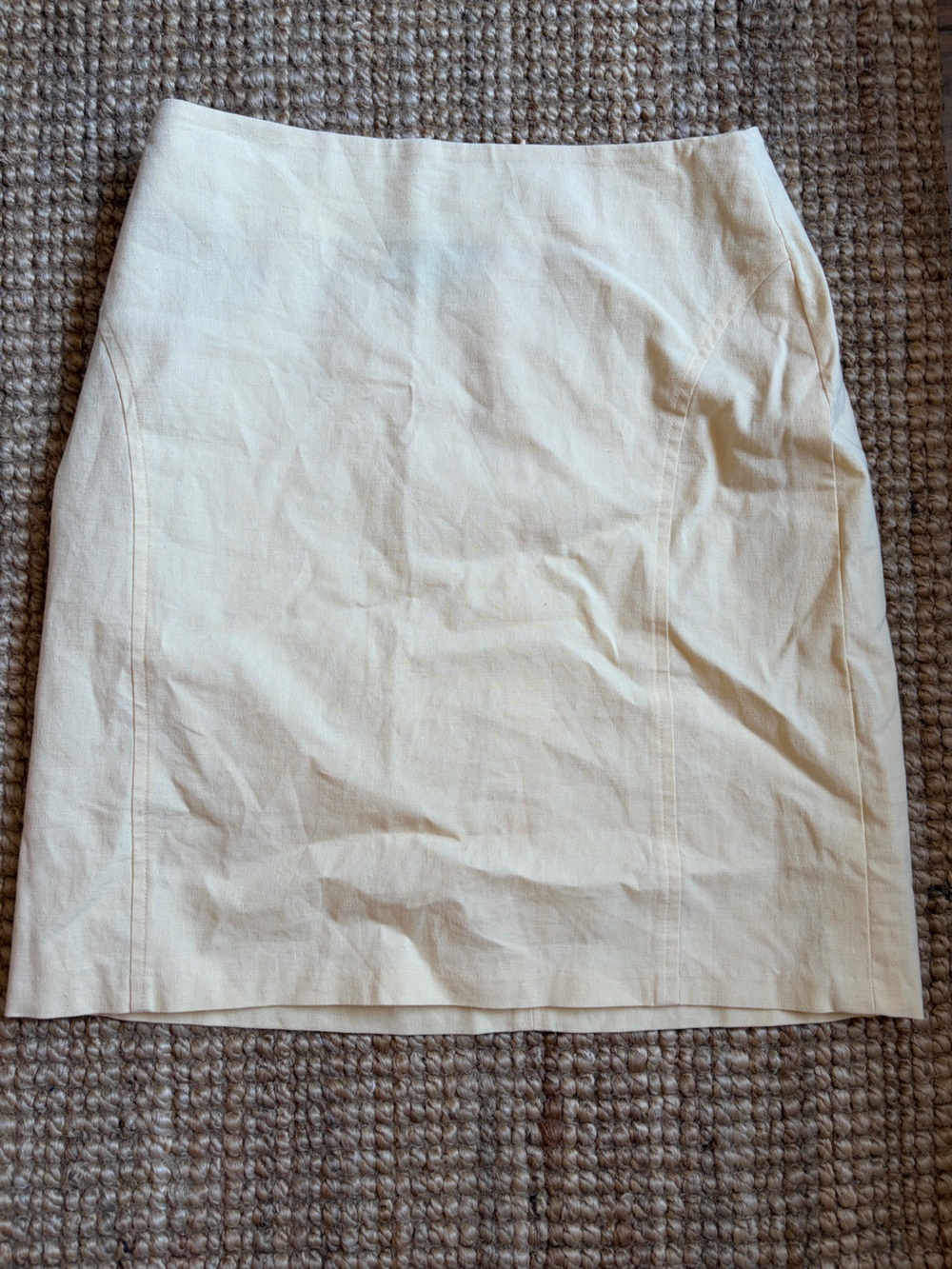 Classic Pierre Cardin baby yellow Straight Pencil Skirt